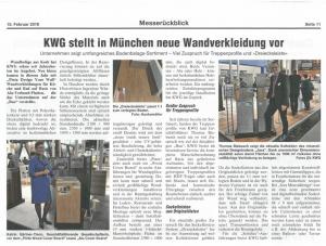 KWG stellt in München neue Wandverkleidung vor